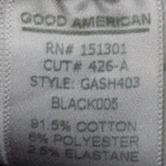 Good American Black Cut Off Jean Shorts Plus Size 24 - Picture 6 of 11